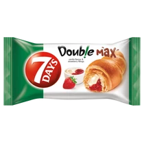 7days Croissant 80g Double Eper&amp;vanília krémmel töltött