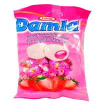 Damla Puhakaramella 90g Eper ízü  24db/#