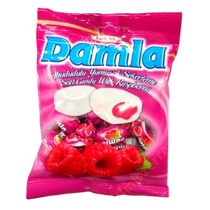 Damla Puhakaramella 90g Málna ízü 24db/#