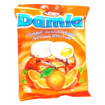 Damla Puhakaramella 90g narancs ízü