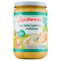 Kecskeméti bébiétel rizs hallal joghurtos mártásban 220g