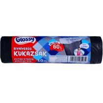 Glossy bivalyerős kukazsák 60l újrahasznosított