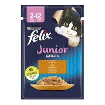 Felix Junior Fantastic nedves macskaeledel 85g Csirke