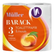 Müller Toalettpapír 4tek. 3rtg. barackv. 14/30/420