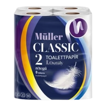 Müller Toalettpapír 8tek. 2rtg. Classic  6/30/180