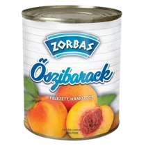 Zorbas őszibarack 820g/470g Felezett hámozott