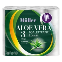 Müller Toalettpapír 24tek. 3rtg.  Aloe Vera