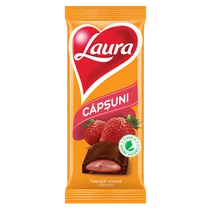 Kandia Laura eper ízű kr. töltött tejbev. tábla 92g