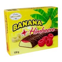 Hauswirth 150g Banános csoki málnás zselével