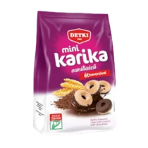 Detki Mini Vaníliás karika étbevonóval 150g