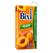 Bixi Őszibarack ízű ivólé 0,2l  cuk+édesítő