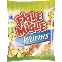 Figle Migle gumicukor 80g Kukac  12db/#