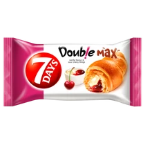 7days Croissant 80g Double Vanília&amp;Meggy krémmel töltött