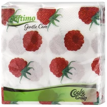 Softimo Gentle Care szalvéta 45db Málna 1rtg. 34x34cm