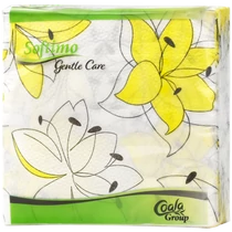 Softimo Gentle Care szalvéta 45db Sárga Virág 1rtg. 34x34cm