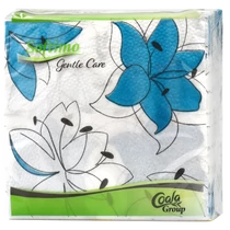 Softimo Gentle Care szalvéta 45db Kék Virág 1 rtg. 34x34cm