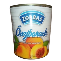 Zorbas őszibarack 820g/470g Felezett hámozott