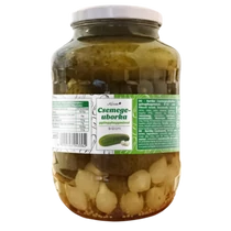 Kertike csemegeuborka 9-12cm gyöngyhagymával 1700ml (1600g/800g)