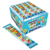Damla Gummy Sour Tubes Vegyes gumicukorka 35g cukorral megszórva