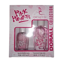 DORALL női díszdobozos 15ml edt+50ml testpermet PINK HEARTS