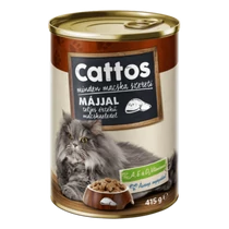 Cattos nedves macskaeledel 415g máj