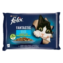 Felix Fantastic nedves macskaeledel 4x85g lazac-cukkíni-pisztráng