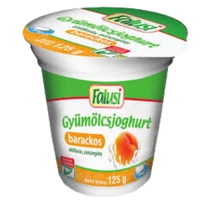Falusi gyümölcsjoghurt 125g barackos