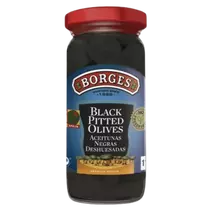 Borges 7 fekete magozott olajbogyó 230/105g üveges