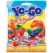 Yo-Go tejszín-gyümölcsös olvadós puhacukorka 100g