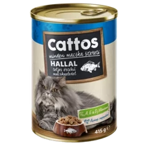 Cattos nedves macskaeledel 415g hal