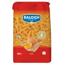 Balogh tészta 0,5kg orsó talpas, álló, visszazárható csom.
