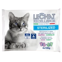 LeChat Excellence 12x100g Multipack Steril macskáknak Kacsa/Nyúl