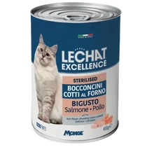 LeChat Excellence 400g Steril macskaeledel Lazac-Csirke