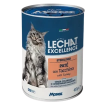 LeChat Excellence 400g Steril macskaeledel Borjú-Pulyka