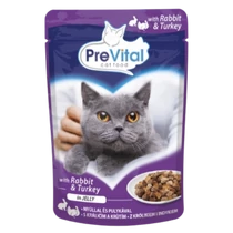 PreVital macskaeledel 100g pulyka-nyúl zselés