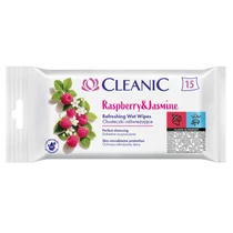 Cleanic frissítő kendő 15db Málna és Jázmin