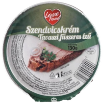 Love Food szendvicskrém 130g tavaszi fűszer ízű