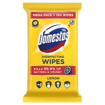 Domestos higiénikus törlőkendő Lemon fertőtlenítő 60db