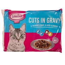 Louisa macskaeledel pouch 4x100g hús-hal