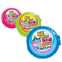 JOHNY BEE Mini Roll+Tatto méteres rágó18g