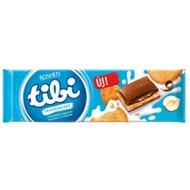 Tibi tejcsokoládé 290g mogyorókrém-keksszel