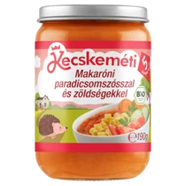Kecskeméti bébiétel BIO makaróni paradicsomszósszal és zöldséggel 190g