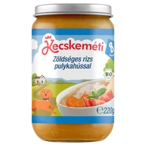 Kecskeméti bébiétel BIO Zöldség-rizs-pulyka 220g