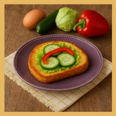 Bundáskenyér zöldségekkel