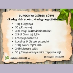 Burgonya csőben sütve