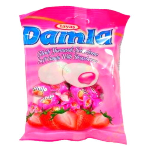 Damla Puhakaramella 90g Eper ízü  24db/#
