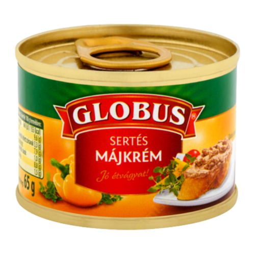 Globus Sertésmájkrém 65g tépözárral 6336db/rkl.