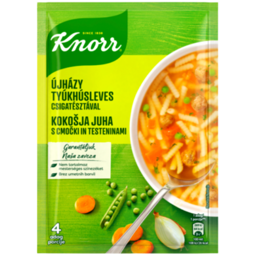 Knorr újházi tyúkhúsleves csigatésztával 67g  20/#