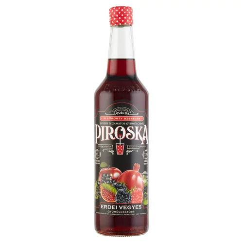 Piroska szörp 0,7l Erdei vegyesgyümölcs ízű alma alapon
