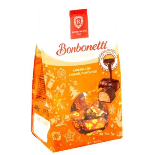 Szaloncukor Bonbonetti 300g Karamell ízű tasakos